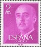 Spain 1955 General Franco 2 Ptas Purple Edifil 1158